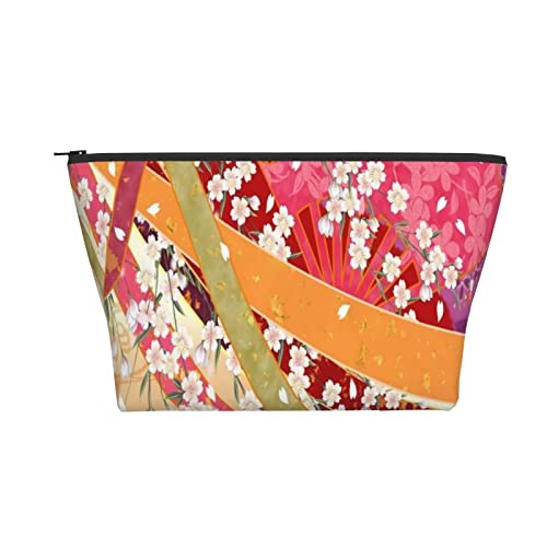 Tragbare Kosmetiktasche japanische rosa Kirschblüten-Make-up-Tasche Reise-Kulturtasche für Mädchen und Frauen von Ahdyr