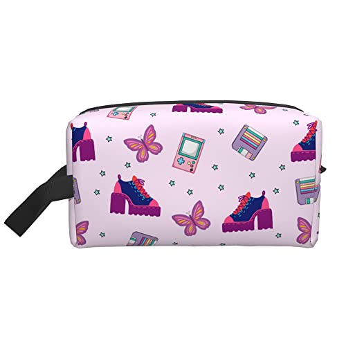 Vintage 80er 90er Kulturbeutel für Kinder Reise Kulturbeutel Reisezubehör Make-up Taschen Tragbare wasserdichte Kosmetiktasche für Reisen Urlaub Aufbewahrung Geschäftsreise Vintage 80er 90er Kulturbeutel für Kinder Reise Kulturbeutel Reisezubehör Make-up Taschen Tragbare wasserdichte Kosmetiktasche für Reisen Urlaub Aufbewahrung Geschäftsreise von Ahdyr