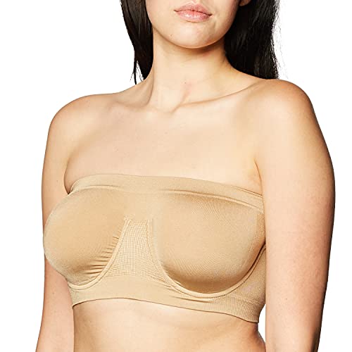 Rhonda Shear Damen Angel Seamless Underwire Bandeau Bra BH, Undurchsichtige, Hell, hautfarben, Medium Rhonda Shear Damen Angel Seamless Underwire Bandeau Bra BH, Undurchsichtige, Hell, hautfarben, Medium von Rhonda Shear