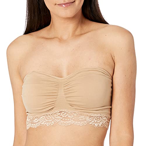 Ahh By Rhonda Shear Damen Seamless Lace Bra with Removable Straps BH, Nude, L von Ahh By Rhonda Shear