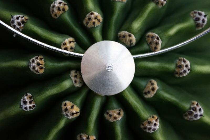 Diamant Anhänger in Silber von AhiloDesign