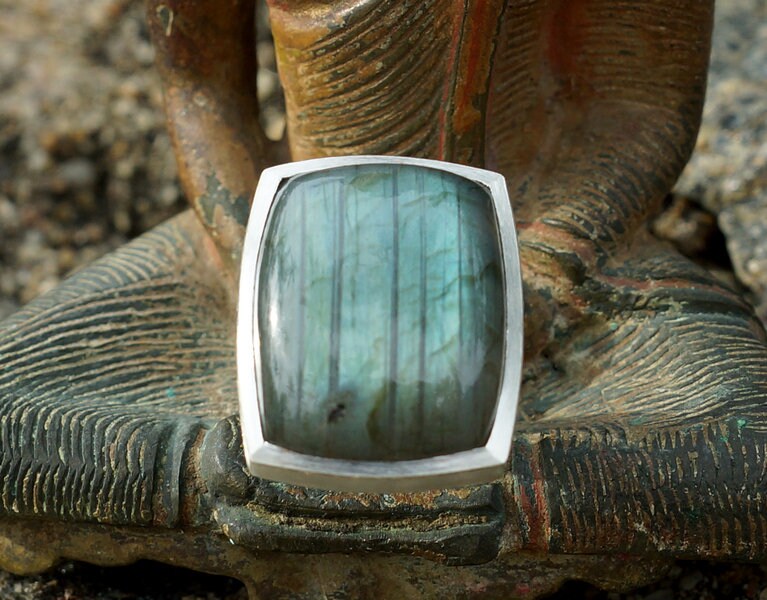 Labradorit Ring Rechteckig von AhiloDesign