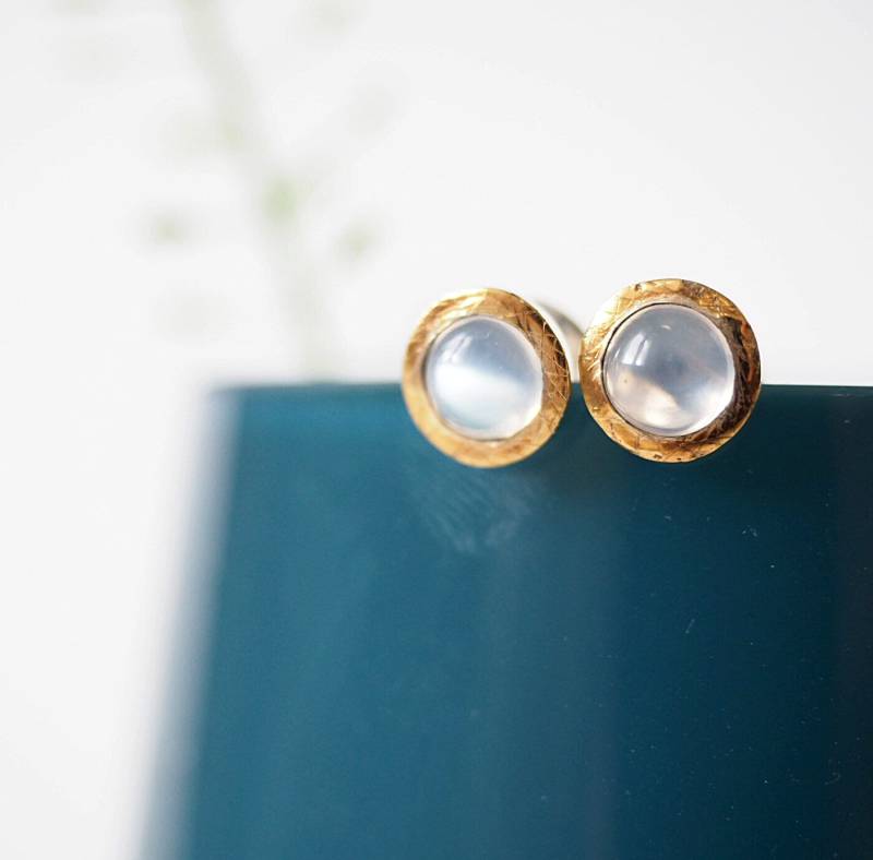 Ohrstecker Mondstein Gross von AhiloDesign