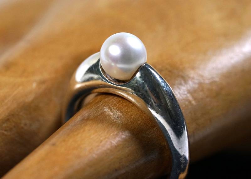 Perlen Ring Weiss von AhiloDesign