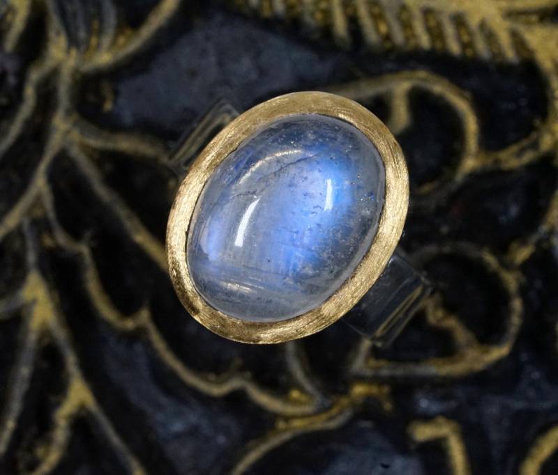 Rainbowmoonstone Ring Oval von AhiloDesign