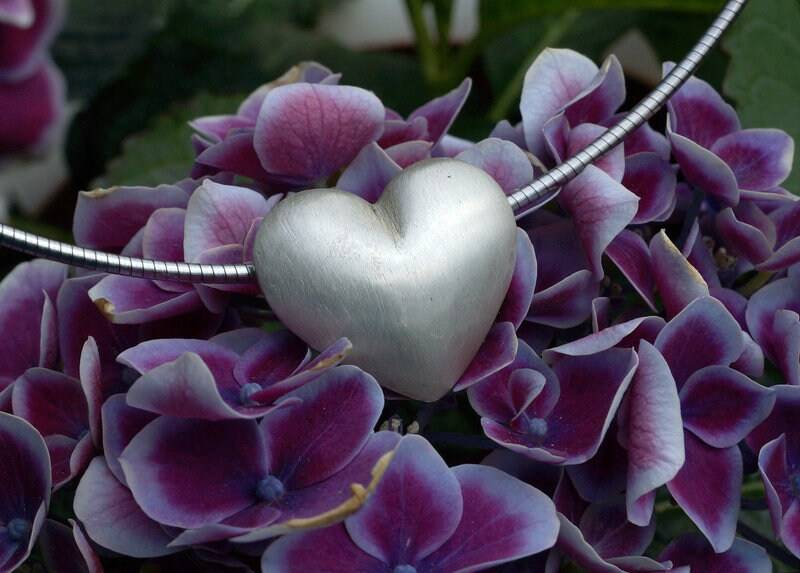 Silberherz Anhänger von AhiloDesign