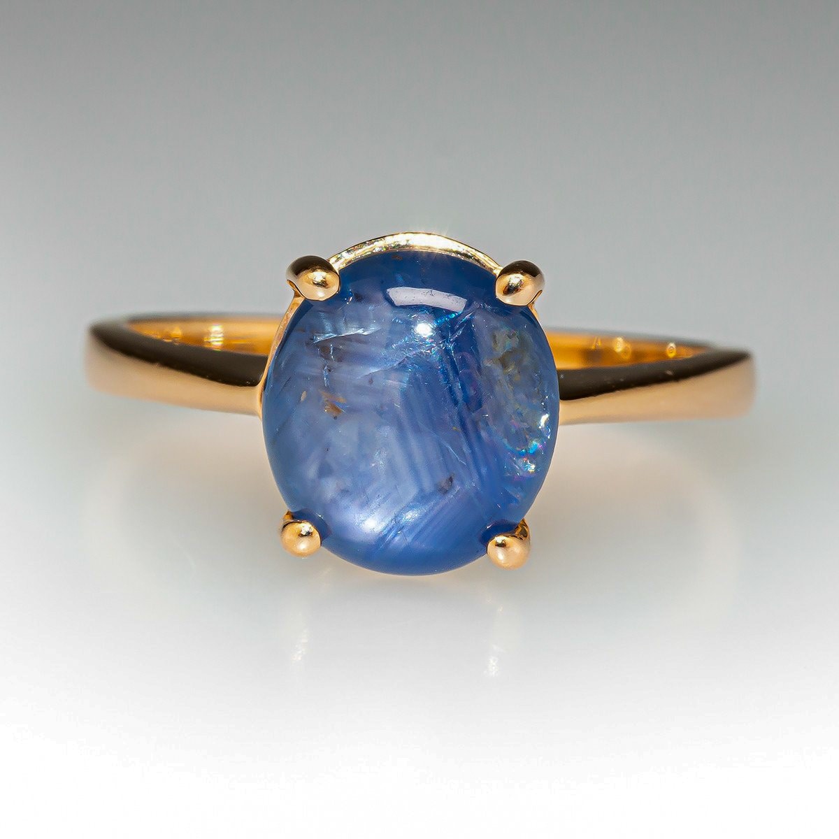 Antiker Saphir Stern Ring, 14K Gold Blauer Sterling Silber Schmuck, Ring Für Frauen von AhmedJewels