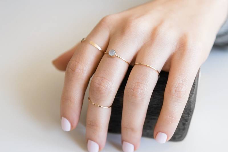 Aquamarin Ring/14K Gold Filled Geburtsstein März Geschenk Für Sie von AhneJewelry