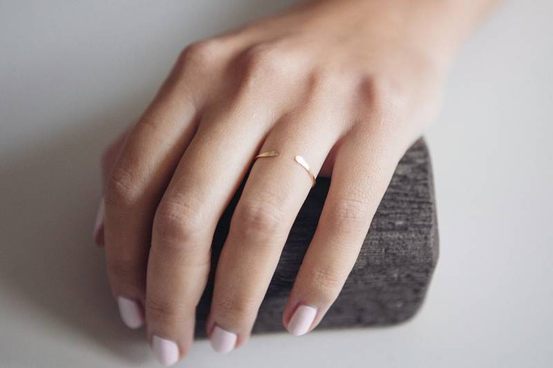 Open Ring/Verstellbarer Minimalist 14K Gold Filled Zierlicher von AhneJewelry