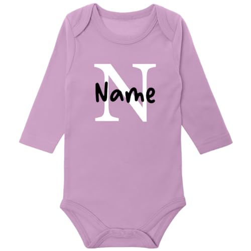 Ahoiikids Personalisierter Baby-Body Langarm - Individuell Bedruckbar - Weicher Baumwoll-Strampler für Jungen & Mädchen - Neugeborenen Geschenk - Größen 0-12 Monate - Personalisiertes Baby-Outfit von Ahoiikids