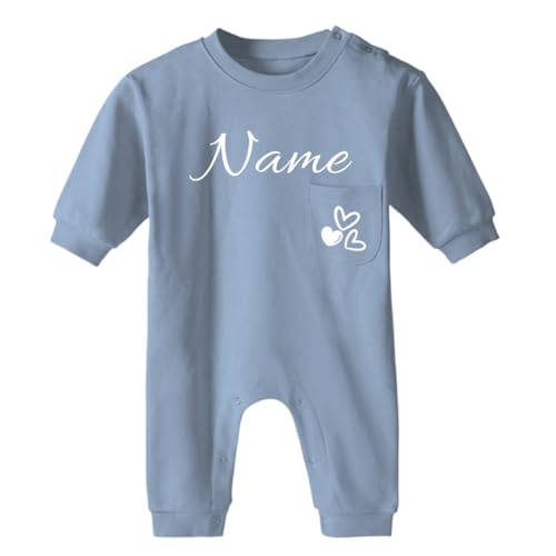 Ahoiikids Personalisierter Baby Strampler mit Namen – Weicher Strampler für Neugeborene & Kleinkinder von Ahoiikids