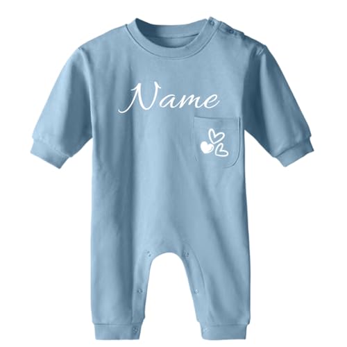 Ahoiikids Personalisierter Baby Strampler mit Namen – Weicher Strampler für Neugeborene & Kleinkinder von Ahoiikids