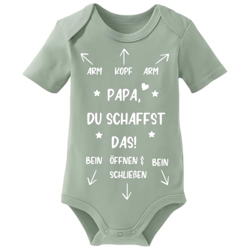 Lustiger Baby Body für Väter – Unisex Kurzarm & Langarm Strampler mit Anleitung – Größe 0-12 Monate von Ahoiikids