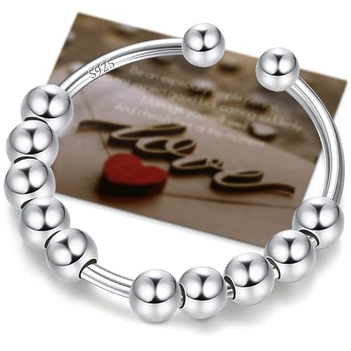 Anxiety Ring Silber 925 Stress Ring Damen Fidget Ring Damen,Stressring Silber Ringe 925 Frauen Angstring Silber Fidget Ring Spinner Ring Anxiety Ringe Verstellbar Ringe Für Frauen Anxiety Ring Silber 925 Stress Ring Damen Fidget Ring Damen,Stressring Silber Ringe 925 Frauen Angstring Silber Fidget Ring Spinner Ring Anxiety Ringe Verstellbar Ringe Für Frauen von Ahokei