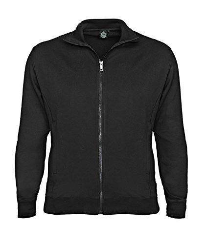 Schwarze Zip-Jacke von Ahorn Sportswear in Übergrößen bis 10XL, Größe:10XL von Ahorn Sportswear