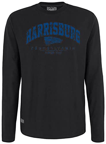 Ahorn Sportswear Übergrößen Longshirt Harrisburg Blau Schwarz 7XL von Ahorn Sportswear