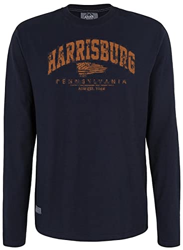 Ahorn Sportswear Übergrößen Longshirt Harrisburg Orange Navy 7XL von Ahorn Sportswear