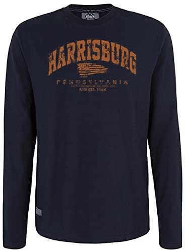 Ahorn Sportswear Übergrößen Longshirt Harrisburg Orange Navy 8XL von Ahorn Sportswear