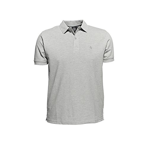 Ahorn Sportswear Übergrößen Männer Poloshirt kurzärmlig grau meliert in Pikee Qualität Größe 2XL - 10XL, Größe:XXL von Ahorn Sportswear