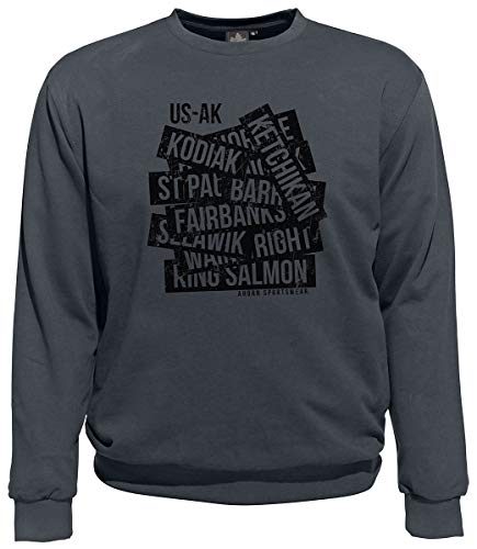 Ahorn Sportswear Übergrößen Sweatshirt Kodiak schwarz Iron Grey 3XL von Ahorn Sportswear