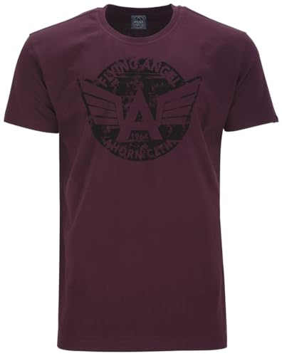 Ahorn Sportswear Übergrößen T-Shirt Flying Angel schwarz Maroon Red 5XL von Ahorn Sportswear