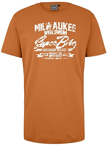 Ahorn Sportswear Übergrößen T-Shirt Milwaukee weiß Dark orange 10XL von Ahorn Sportswear