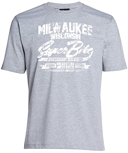 Ahorn Sportswear Übergrößen T-Shirt Milwaukee weiß Grey Melange 10XL von Ahorn Sportswear