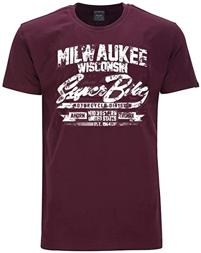 Ahorn Sportswear Übergrößen T-Shirt Milwaukee weiß Maroon Red 9XL von Ahorn Sportswear
