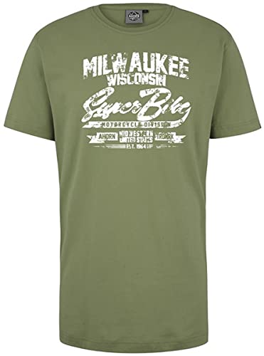 Ahorn Sportswear Übergrößen T-Shirt Milwaukee weiß Moss Green 10XL von Ahorn Sportswear