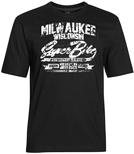 Ahorn Sportswear Übergrößen T-Shirt Milwaukee weiß Schwarz 10XL von Ahorn Sportswear