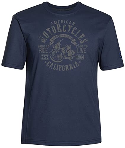 Ahorn Sportswear Übergrößen T-Shirt Ride to Live Grau Dark Blue 9XL von Ahorn Sportswear
