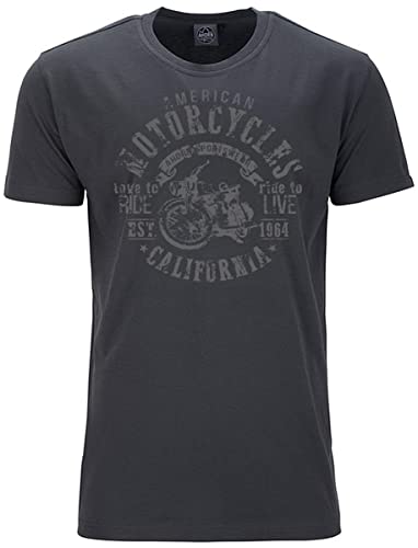 Ahorn Sportswear Übergrößen T-Shirt Ride to Live Grau Iron Grey 6XL von Ahorn Sportswear