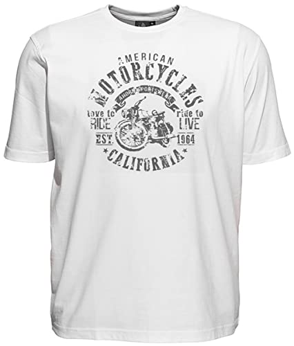 Ahorn Sportswear Übergrößen T-Shirt Ride to Live grau Weiß 4XL von Ahorn Sportswear