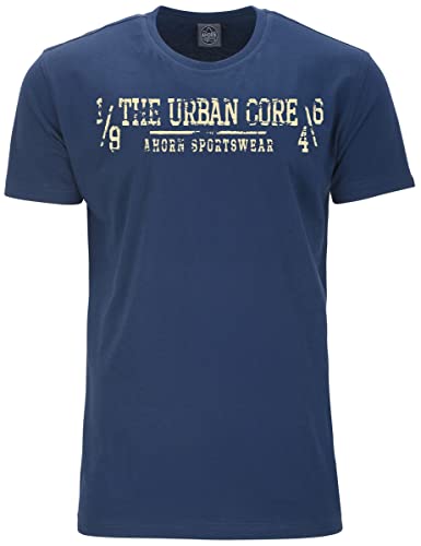 AHORN SPORTSWEAR Übergrößen T-Shirt The Urban Core beige Alpine Blue 4XL von AHORN SPORTSWEAR