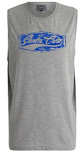 AHORN SPORTSWEAR Übergrößen Tanktop Santa Cruz blau Grey Melange 4XL von AHORN SPORTSWEAR