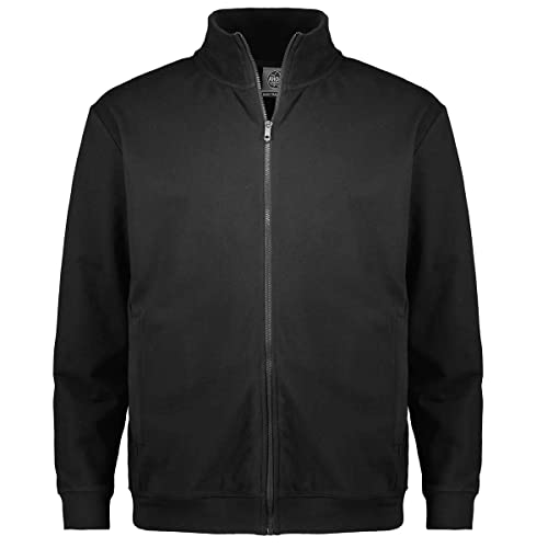 Schwarze Zip-Jacke von Ahorn Sportswear in Übergrößen bis 10XL, Größe:9XL von AHORN