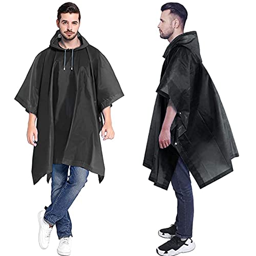 Ahsado Transparent Regenmantel Regenponcho Regencape Regenjacke für Damen und Herren Wasserdicht Wiederverwendbar Eva Regenbekleidung Regen Zubehör für Wandern Radfahren Camping und Reise von Ahsado