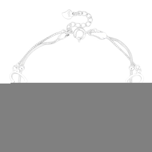 Ahuuen Herz Armband Für Frauen | Hohlherz Schmuck Armbänder Aus 925er Sterlingsilber Mit Gravur - Verstellbares Schmuckaccessoire Für Handgelenk Als Freundschaftsgeschenk Hochzeit Geburtstag von Ahuuen