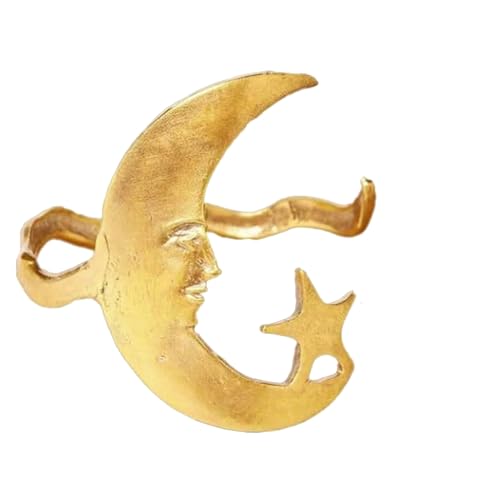 Ahuuen Mond Und Stern Armband | Mond Und Stern Offene Manschetten Armbänder,Modischer Romantischer Schmuck Für Teenager, Frauen, Als Geschenk Für Mutter Tochter, Familie, Paare Freunde von Ahuuen