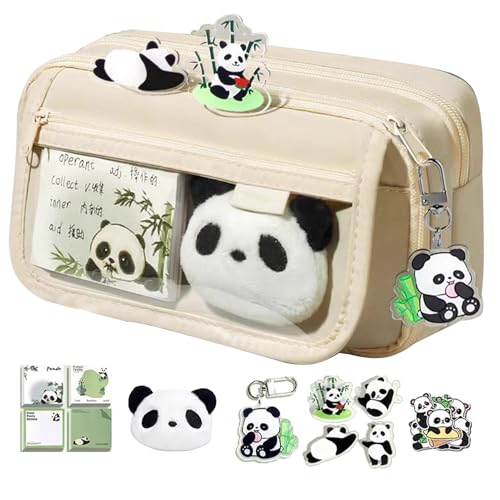 Ahuuen Panda Pencil Fall | Multi-Layer-Bleistiftbeutel Set | Ästhetischer Schreibwarenfall | Panda School Supplies | Mit Reißverschluss Keychain Brosche Notepad | Für Schule, Zuhause und Reisen Ahuuen Panda Pencil Fall | Multi-Layer-Bleistiftbeutel Set | Ästhetischer Schreibwarenfall | Panda School Supplies | Mit Reißverschluss Keychain Brosche Notepad | Für Schule, Zuhause und Reisen von Ahuuen