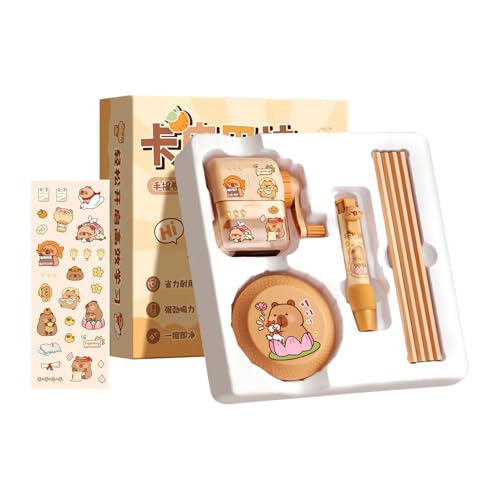 Ahuuen Schreibwaren Schulbedarf - Niedliche Schulsachen Mit Cartoon-Motiven Für Mädchen | Klassenzimmer-Belohnungen Mit Spitzer Radiergummi Bleistiften Für Kinder Jugendliche von Ahuuen