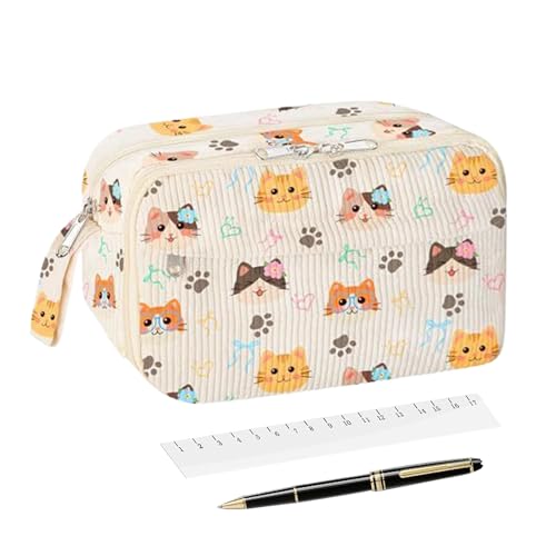 Ahuuen Süße Federmäppchen - Großes Stiftetui Mit Fassungsvermögen,Großer Stifteorganizer Für Schule Kunstbedarf Büro Reisende Schüler Studenten Jugendliche von Ahuuen