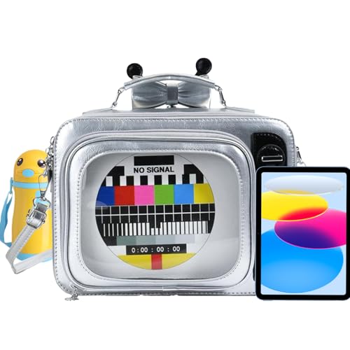 Ahuuen Umhängetasche für Damen – Schultertasche – multifunktionale Handtasche stilvoll für Mädchen Schule Alltag Pendeln Reise Studio Outdoor Zuhause, silber, Refer to description von Ahuuen