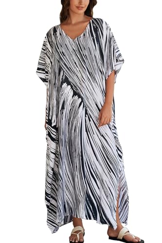 LikeJump Damen Hippie Kaftan Strandkleid Bikini Cover-up Badeanzug Kleidung Schnelltrocknend von LikeJump