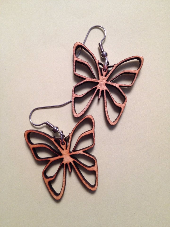Laser Geschnittene Schmetterling Ohrringe Laser Geschnittene Schmetterling Ohrringe von AiLaserDesign
