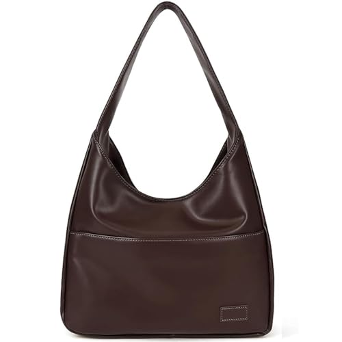 AiNinXun Vintage Hobo Bag Damen Leder Tasche Groß Handtasche Women Shoulder Bag Everyday Leather Tote Bag University Work Bag Y2k Schultertasche Gross Taschen Damen Umhängetasche Tragetasche Handbag von AiNinXun