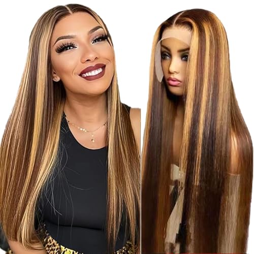 AiPliantfis Straight Human Hair Wig Blonde Echthaar Perücke Damen 13X6 Lace Glueless Wig Wear and Go P427 Highlight Pre Plucked 150% Density Unprocessed Brazilian Remy Hair 30 Zoll AiPliantfis Straight Human Hair Wig Blonde Echthaar Perücke Damen 13X6 Lace Glueless Wig Wear and Go P427 Highlight Pre Plucked 150% Density Unprocessed Brazilian Remy Hair 30 Zoll von AiPliantfis