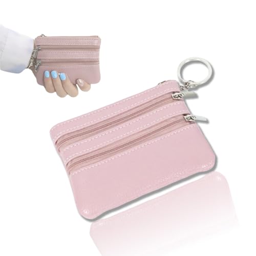 Aiailikill Kleine Geldbörse für Frauen mit Kartenhalter und Münzgeldbörse, Reise-Geldtasche, Reißverschluss, kompakte Brieftasche für Karten, Schlüssel, Münzen (12 x 9 x 1 cm, PU-Leder) von Aiailikill