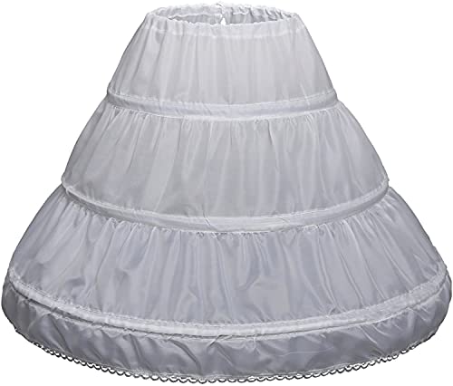 Aibaowedding Mädchen Petticoat 3 Creolen Petticoat Full Slip Blumenmädchen Krinoline Rock für 2-12 Jahre (10-11 Jahre) von Aibaowedding