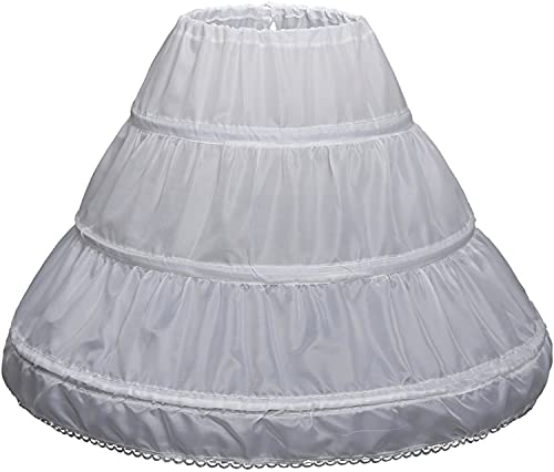 Aibaowedding Mädchen Petticoat 3 Creolen Petticoat Full Slip Blumenmädchen Krinoline Rock für 2-12 Jahre (12-13 Jahre) von Aibaowedding